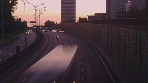 TimeLapse Of Traffic Lights In Paris Stock-Footage 91264435