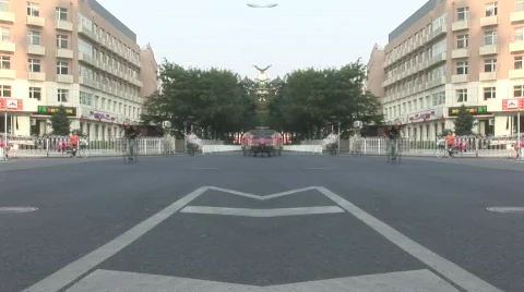 Timelapse traffic mirror image Stock Footage 354889