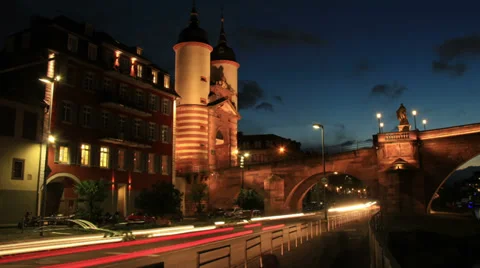 Timelapse of traffic at night Stock Footage 35716039