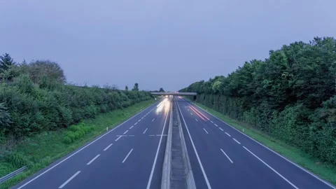 Timelapse of Traffic at Night Stock Footage 250881839
