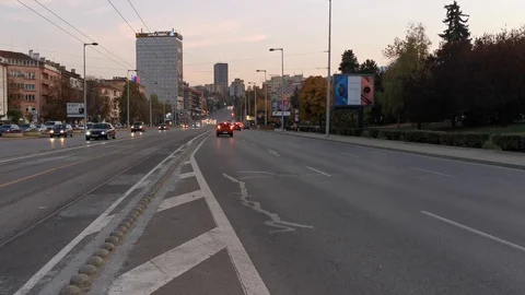 Timelapse Traffic Sofia Stock Footage 118888319