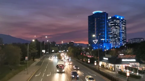 Timelapse Traffic Sofia Stock Footage 118888334