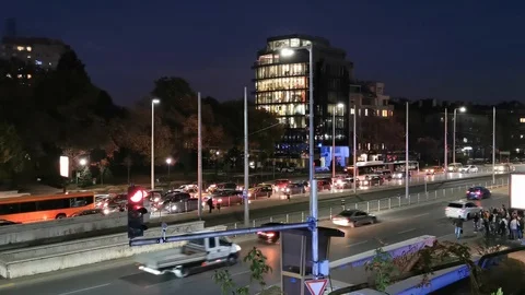 Timelapse Traffic Sofia Stock Footage 118888340