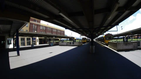 Timelapse train station Stock-Footage 33139340