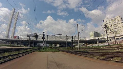 Timelapse in a train station Video stock 46508020