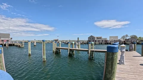 Timelapse: Tranquil Harbor With Beautiful Views and Clear Skies Stock Footage 317714610