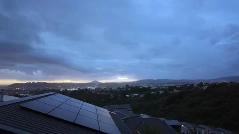 A timelapse transition from dusk to night Stock Footage 328813261