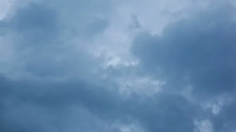 Timelapse Transition From Stormy Clouds to Rain Storm Stock Footage 17331118