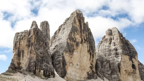 Timelapse Tre Cime di Lavaredo Dolomites Alps. Trentino Italy Video stock 165990469