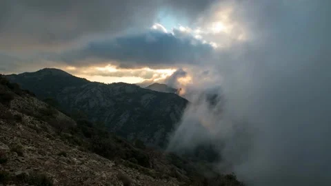Timelapse of Troodos Mountain Range from Kionia Stock Footage 145387286