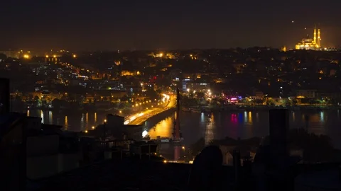 TIMELAPSE TURKEY ISTANBUL DAWN Stock Footage 87797572