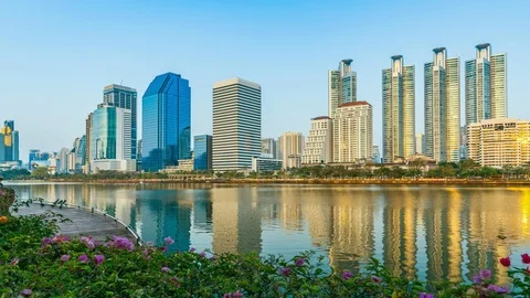 Timelapse twilight 4K resolution, Cityscape Stock Footage 86255345