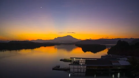 Timelapse twilight Stockbeeldmateriaal 96815676