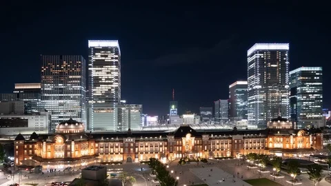 Timelapse - Twilight time view of Tokyo FIX Stock Footage 93748006