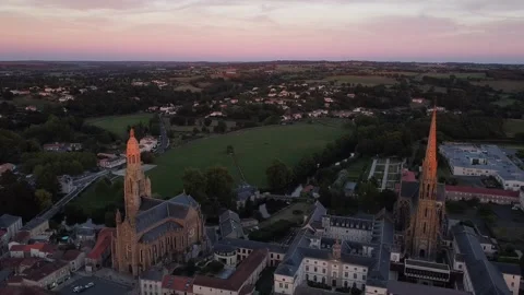 Timelapse of Two Churches in France Stock Footage 331709321
