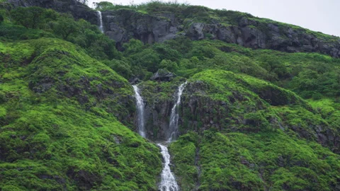 Timelapse - Two timelapse merging into one waterfall 4K60 Stock Footage 270357758