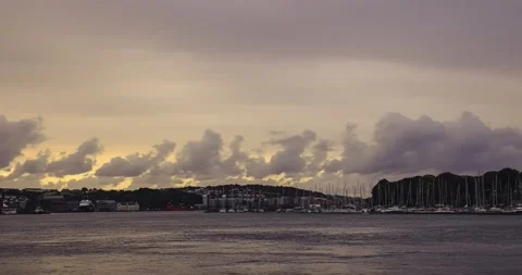 Timelapse under the city bridge towards Stavanger Stock Footage 162686150