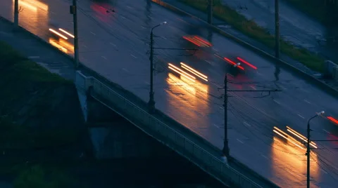 Timelapse urban traffic. Stock Footage 68320466