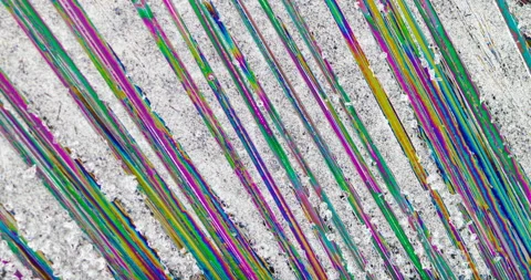 Timelapse of urea crystallization under polarized light Stock Footage 116476972