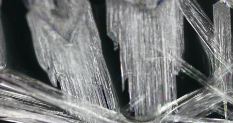 Timelapse of urea crystallization under polarized light Stock Footage 116477157