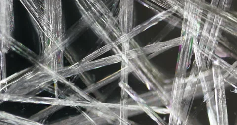 Timelapse of urea crystallization under polarized light Stock Footage 116477557