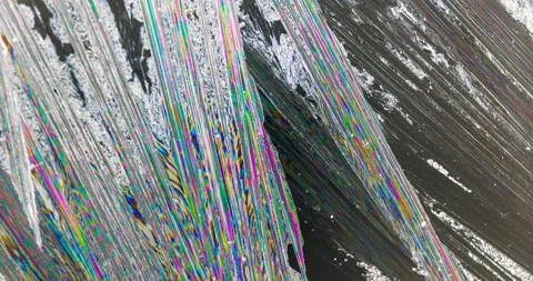 Timelapse of urea crystallization under polarized light Stock Footage 116477834