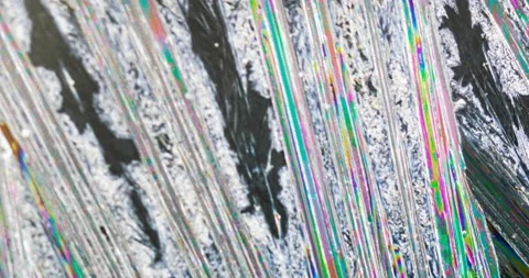 Timelapse of urea crystallization under polarized light Stock Footage 116477889