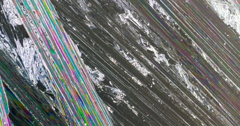 Timelapse of urea crystallization under polarized light Stock Footage 116478197
