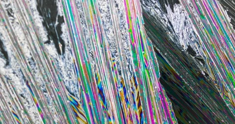 Timelapse of urea crystallization under polarized light Stock Footage 116478243