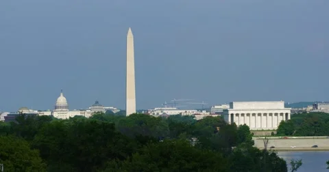 Timelapse US Capitol Building and Washington Monument and Jefferson Memorial Vidéo 66520387