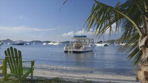 TimeLapse USVI St John's Tranquil Ocean Scene Stock Footage 123667060