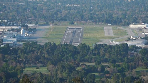 Timelapse of Van Nuys Airport on Windy Day Stock Footage 336416506