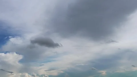 Timelapse of various clouds after the rainat the sunset Stock Footage 283337175