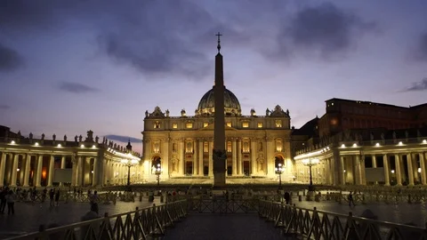 Timelapse in vatican square Stock Footage 101473218