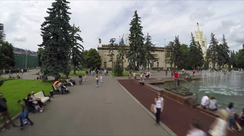 Timelapse VDNKh Moscow. Stock Footage 54538748