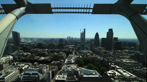 Timelapse of vehicles driving in the city and commercial towers Video stock 94398564