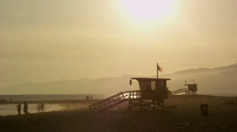 Timelapse Venice Beach sunset Stock-Footage 11551996