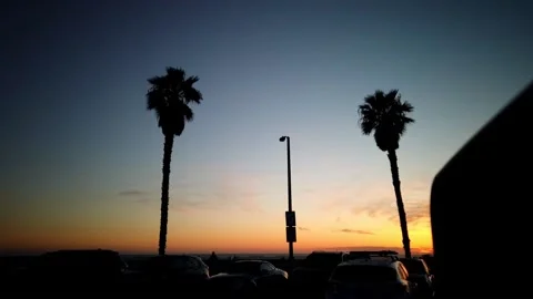 Timelapse venice beach sunset HD Vídeos de archivo 165942823