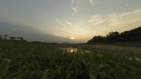 Timelapse of a very calm sunset Stock Footage 35140010