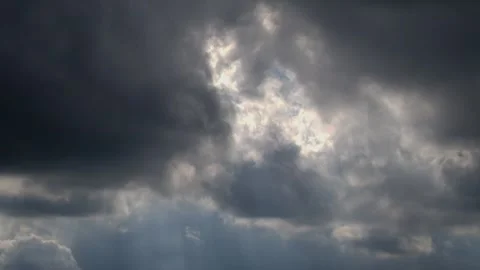 Timelapse Very fast movement of dark clouds in the sky. Stock Footage 290273046
