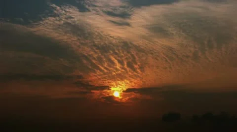 Timelapse vibrant sunset 스톡 동영상 11539534