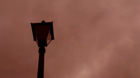 Timelapse victorian lamp post in the mist Video stock 88005