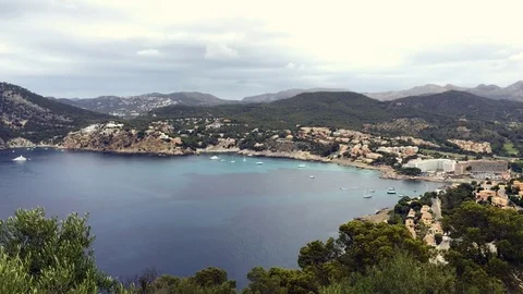 Timelapse video of bay overview at majorca Stock Footage 71770525