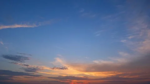 Timelapse video captures a mesmerizing sunset sky, Time-lapse footage. Stock Footage 249730230