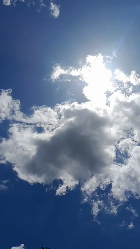 Timelapse video of clear blue sky with clouds Stock Footage 245467167