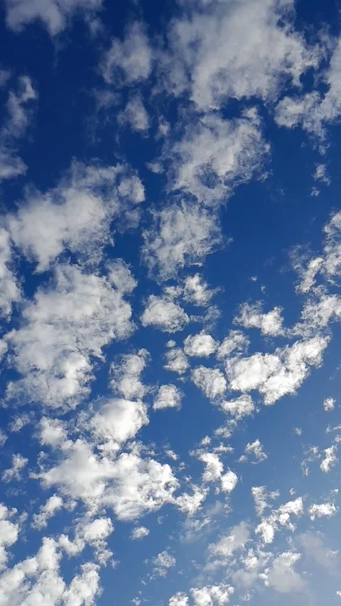 Timelapse video of clear blue sky with clouds Stock Footage 245467268