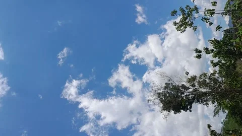 Timelapse video of clear blue sky with clouds Stock Footage 245467275