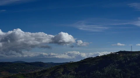 Timelapse video of clouds moving like a cascading waterfall 스톡 동영상 87319230