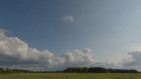 A timelapse video of the clouds moving in the sky in Estonia Stock Footage 248397233
