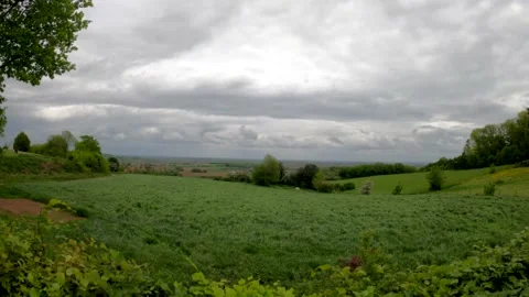 Timelapse video of a cloudy rainy day in heuvelland in flanders belgium Stock Footage 157208127